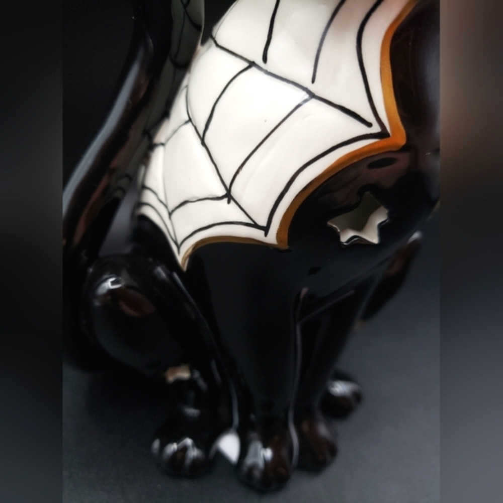 Blue Sky Clayworks BLACK CAT WITCH MAGICAL WARLOCK Tealight Candle House Decor - Picture 8 of 16